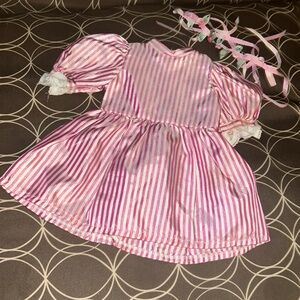 1989 American Girl Doll Samantha Birthday Dress & Rosebud Circlet.  Rare